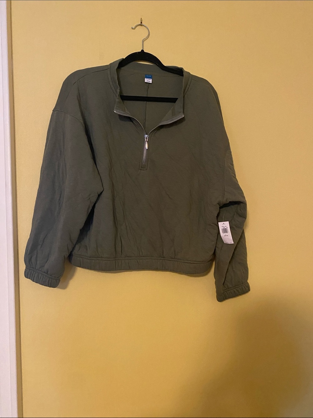Old Navy Olive Green Half-Zip Crew Sweater